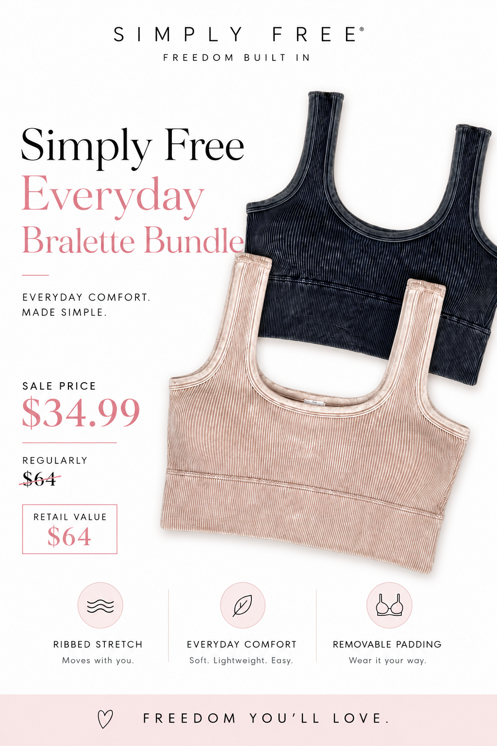 Simply Free Everyday Bralette Bundle